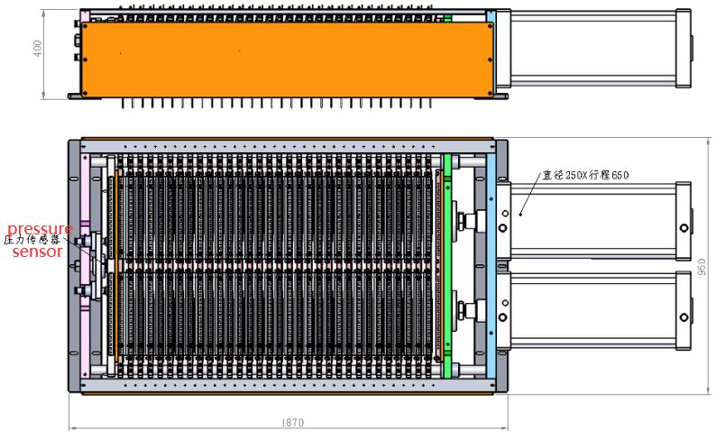 pouch cell hot press pressure formation machine